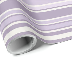 Lavendel-Töne weiche Elfenbein-Streifen Geschenkpapier