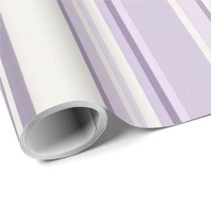 Lavendel-Töne weiche Elfenbein-Streifen Geschenkpapier