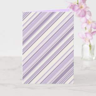 Lavendel-Töne weiche Elfenbein-Streifen Karte