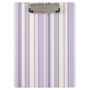 Lavendel-Töne weiche Elfenbein-Streifen Klemmbrett