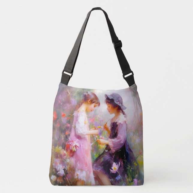 Lavendel Tragetaschen Mit Langen Trägern (Vorderseite)