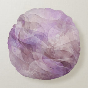 Lavendel Traumhafter Wirbel Lila Mauve Lavendel Rundes Kissen
