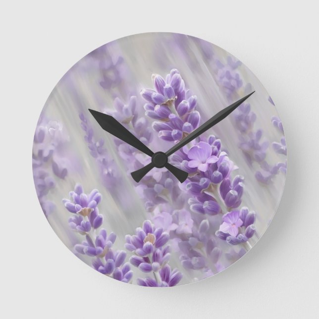 Lavendel träumt. runde wanduhr (Vorderseite)