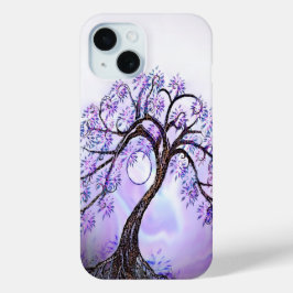 Lavendel Tree of Life mit Moon iPhone Cover