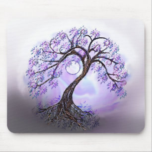 Lavendel Tree of Life Mousepad