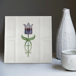 Lavendel-Tulpen-Wanddekoration Nouveau Art Deco Gi Fliese