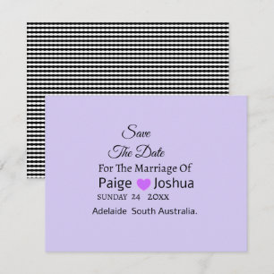 Lavendel Twist Moderne Typografie Hochzeit  Ankündigung