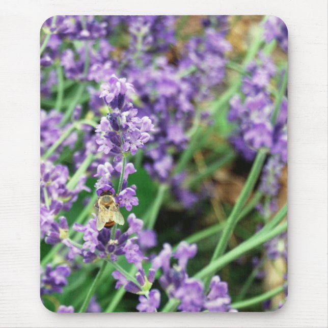 Lavendel-u. Honigbienen-Mausunterlage Mousepad (Vorne)