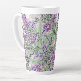 Lavendel-Überfluss Dusty Lavender Rustikale Blüten Milchtasse