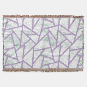 Lavendel und blassgrünes Mosaikmuster Decke