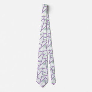 Lavendel und blassgrünes Mosaikmuster Krawatte