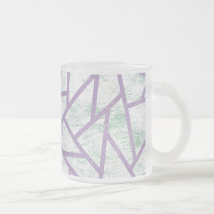 Lavendel und blassgrünes Mosaikmuster Mattglastasse