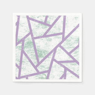 Lavendel und blassgrünes Mosaikmuster Serviette