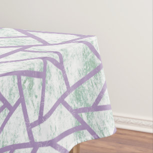 Lavendel und blassgrünes Mosaikmuster Tischdecke