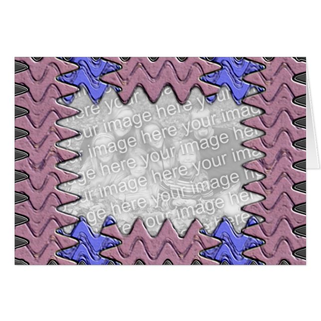 Lavendel und blauer Foto-Rahmen (Vorderseite (Horizontal))