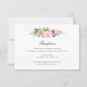 Lavendel- und Blütenhochzeit RSVP Karte