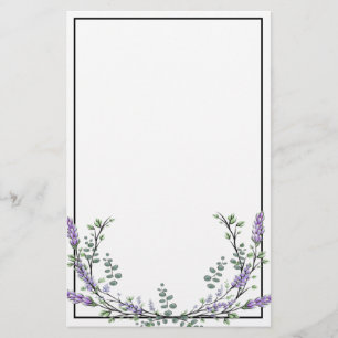 Lavendel und Eukalyptus Briefpapier