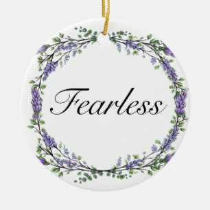 Lavendel und Eukalyptus Fearless Aquarellblume Keramik Ornament