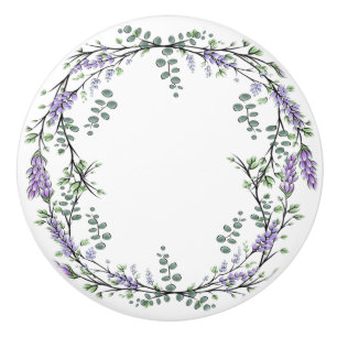 Lavendel und Eukalyptus Keramikknauf