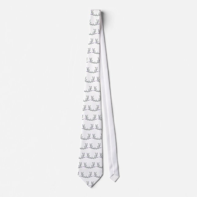 Lavendel und Eukalyptus Krawatte (Vorderseite)