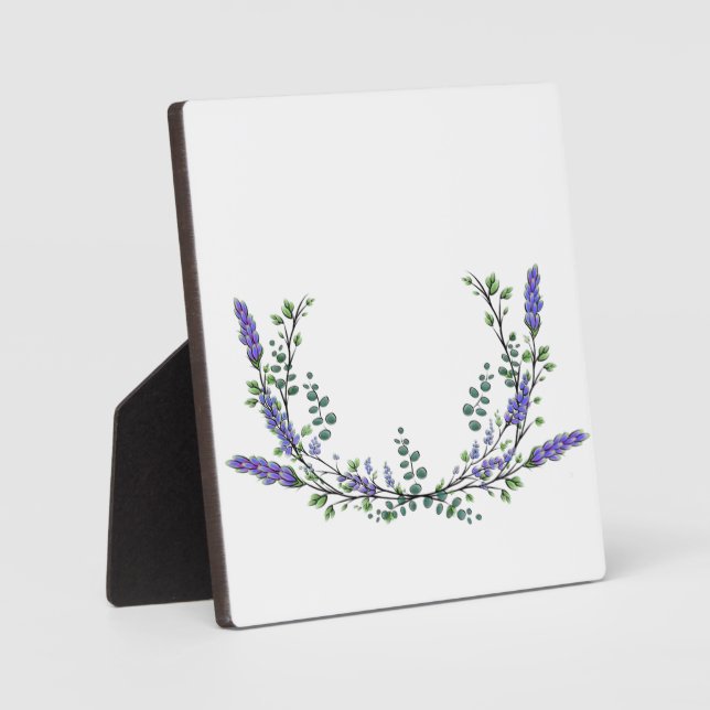 Lavendel und Eukalyptus lila floral botanisch Fotoplatte (Vorderseite)