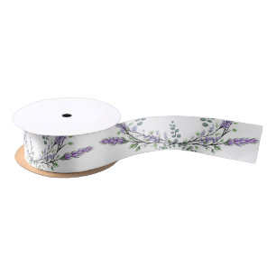 Lavendel und Eukalyptus Satinband