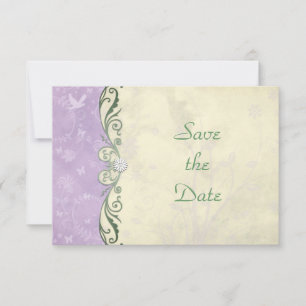 Lavendel- und Gelbblütenhochzeit Das Datum speiche Save The Date