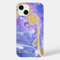 Lavendel und Gold Fluid Abstrakt