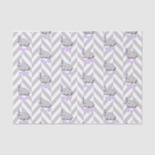Lavendel und graue Elefant-Babyparty Seidenpapier