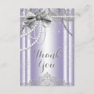 Lavendel und graue Perle danken Ihnen Dankeskarte