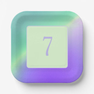 Lavendel und Grünbuch Pappteller