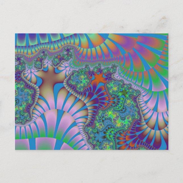 Lavendel und grüner Melt Postkarte (Vorderseite)