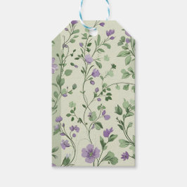 Lavendel und grünes botanisches Design Geschenkanhänger