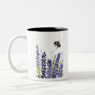 Lavendel- und Hummelfarbe Zweifarbige Tasse