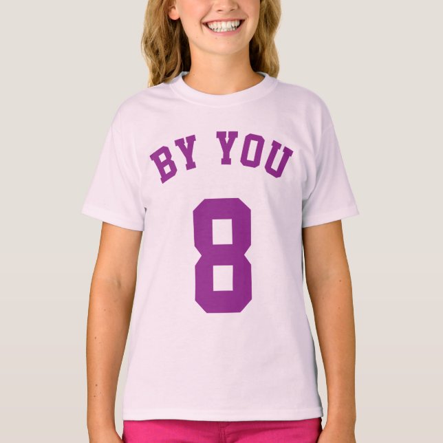 Lavendel und Lila Kinder | Sports Jersey Design T-Shirt (Vorderseite)