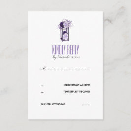 Lavendel und Lila Laterne UAWG RSVP Karte