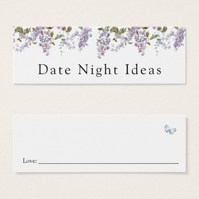 Lavendel und Lilacs Night Idea Card (Vorne & Hinten)