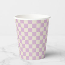 Lavendel und Off White Checkerboard