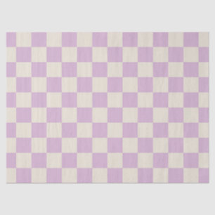 Lavendel und Off White Checkerboard Seidenpapier