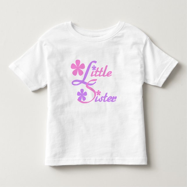 Lavendel und Pink Little Sister Tshirts (Vorderseite)