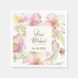 Lavendel- und Pink-Pastellfarben-Hochzeit Serviette