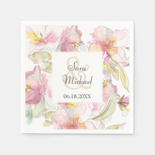 Lavendel- und Pink-Pastellfarben-Hochzeit Serviette