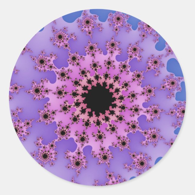 Lavendel und rosa Auge Runder Aufkleber (Vorderseite)