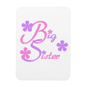 Lavendel und rosa Big Sister Geschenke Magnet