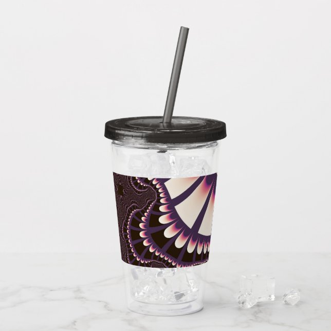 Lavendel und rosa Remix Acryltrinkbecher (Rückseite Ice)
