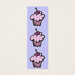 Lavendel und rosa Streifen Cupcake Lesezeichen