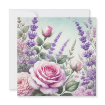 Lavendel und Rose Garden Postkarte
