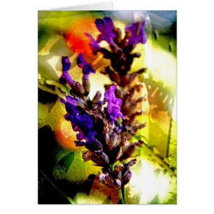 Lavendel und Rost-Collage - Karte