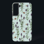 Lavendel und Schmetterlinge auf Meerglas Samsung Galaxy Hülle<br><div class="desc">Handgemalte Wasserfarbe und Farbmuster mit Lavendel und Schmetterlingen</div>