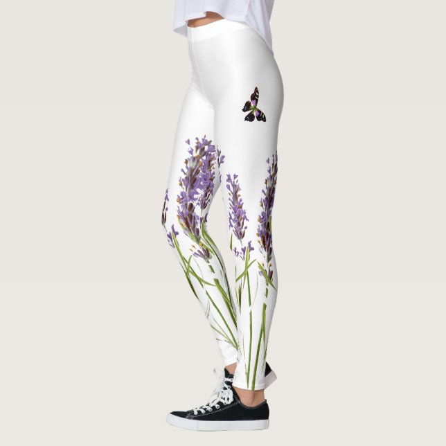 Lavendel und Schmetterlinge Leggings (Links)